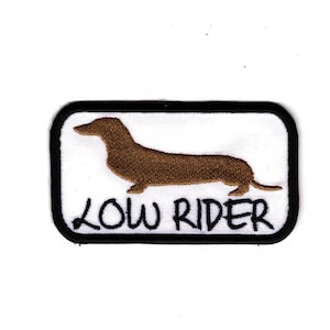 Weenie Dog Patch Embroidered Iron On Dachshund Low Rider Dog Patch by MagicPatches&More!