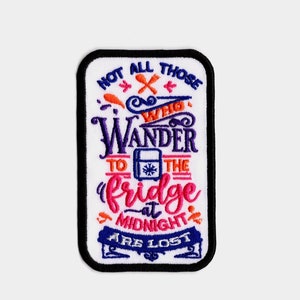 Fridge Raider Embroidered Patch – Funny Midnight Snack Badge, Kitchen Decor (Iron On)