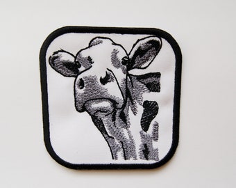 Dairy Cow Patch Embroidered Iron On Dairy Cow Fabric Patch by MagicPatches&More!