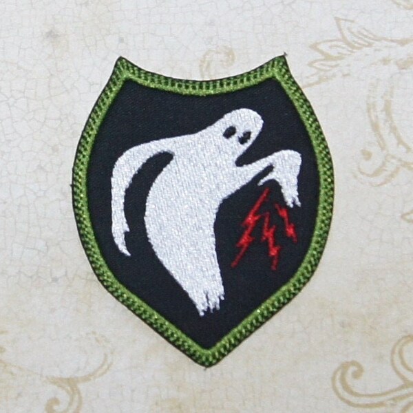 Ghost Army Badge Replica  Ghost Lightning Applique Iron On To Sew on Patch