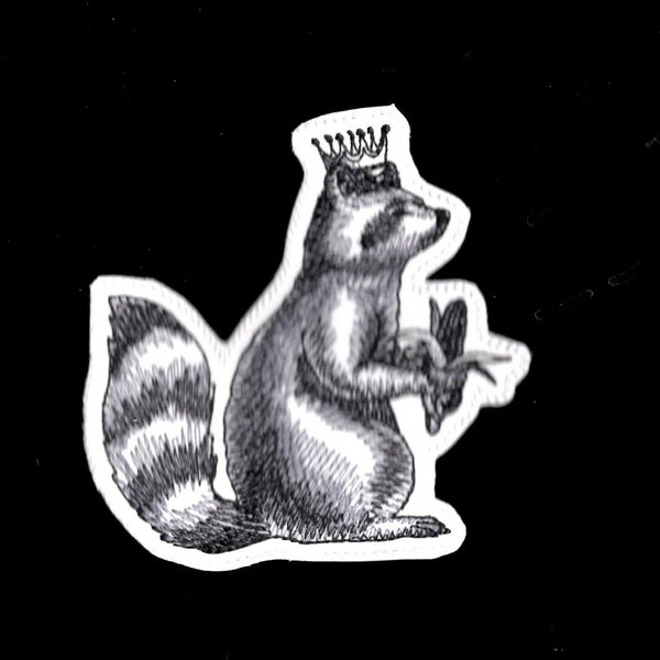 Raccoon Patch Iron On Patch Fabric Raccoon Patch Forest Critter Patch by MagicPatches&More!