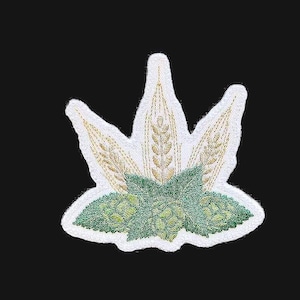 Brew Master Iron On Patch Embroidered Fabric Beer Brew Hops Patch by MagicPatches&More!