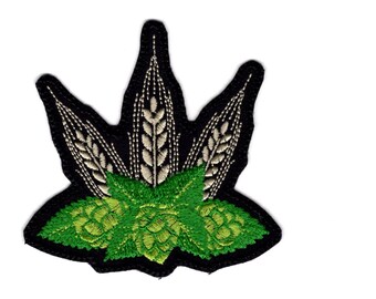 Beer Brew Master Embroidered Iron On Patch - Home Brewing Hops Design -   by MagicPatchesAndMore!