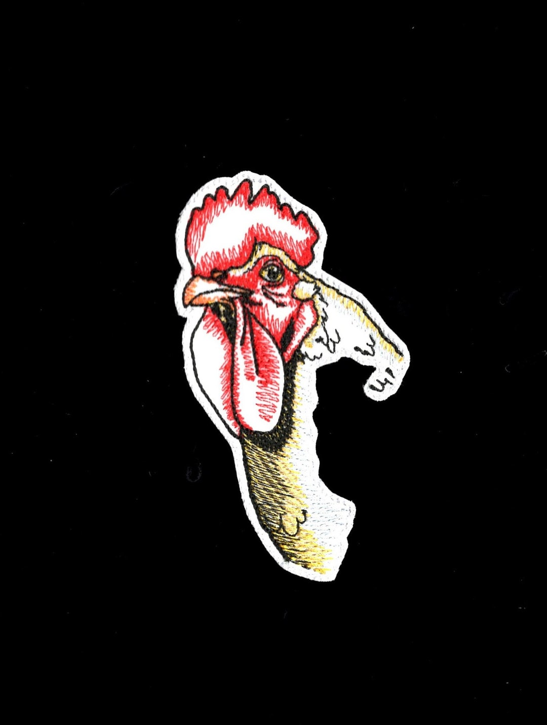 Rooster Patch Embroidered Iron on Rooster Chicken Fabric Patch by ...