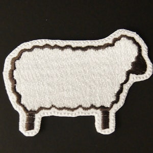 Sheep Patch  Embroidered Iron On Fabric Lamb Sheep Black Sheep Patch Applique Animal Patchby magicpatchesandmore!