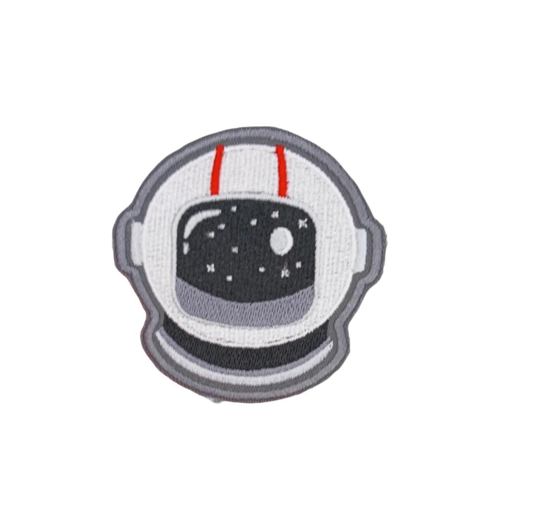 Astronaut Helmet Iron on Patch Embroidered Fabric Space Travel Patch by ...
