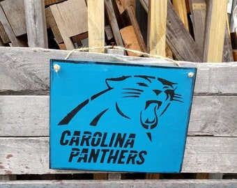 Carolina Panthers Sign,Carolina Pride,Panthers,Football Sign,Blue Black Panthers Football,Panthers Man Cave,Carolina Panthers She Den Sign