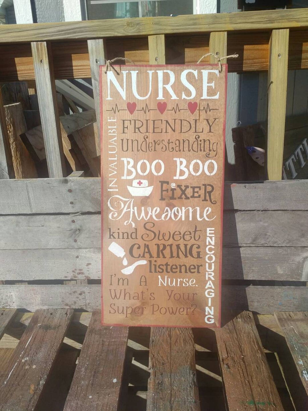 Nurse Appreciation Sign Thank a Nurse Sign Hard Working American Nurse ...