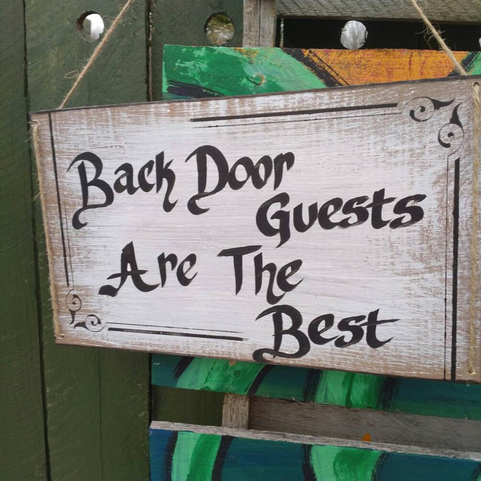 Back Door Guests Are the Best Back Porch Sign Etsy