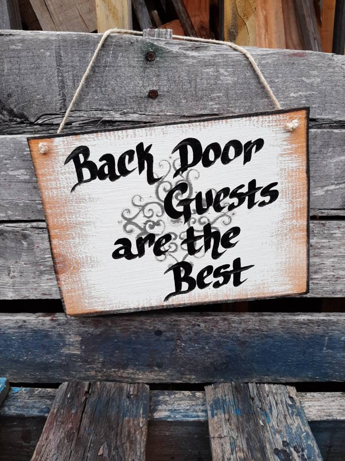 Back Door Guests Are the Best Back Porch Sign Etsy