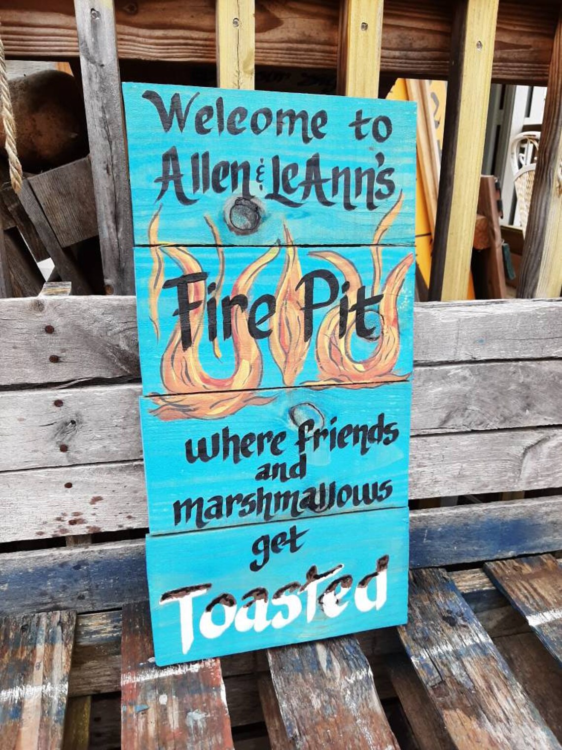 to Our Fire Pit Where Friends and Marchmellows Get Etsy