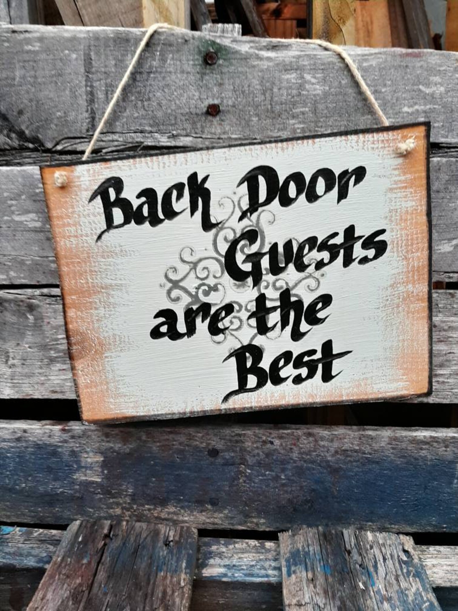 Back Door Guests Are the Best Back Porch Sign Etsy