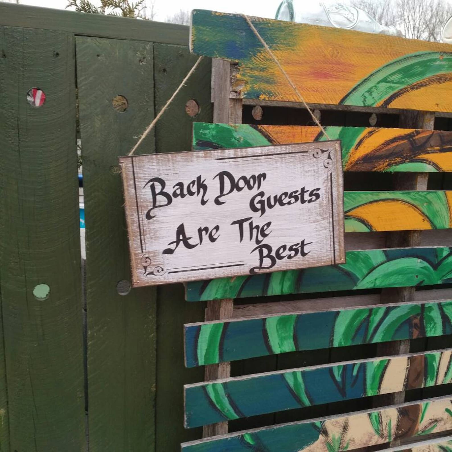 Back Door Guests Are the Best Back Porch Sign Etsy