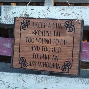 Gun Rights Sign, Warning Have Gun Sign, This is Not A Gun Free Zone Sign, Right To Carry Sign, Gun Activist Sign, NRA Gun Sign image 2