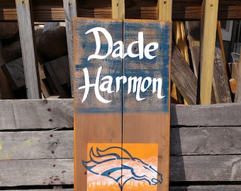 Denver Bronco Man Cave Sign,Sports Den Sign,Garage Sign,Denver Bronco Fan,I Love Denver Broncos,Broncos Decor,Bronco Lovers,Football Sign