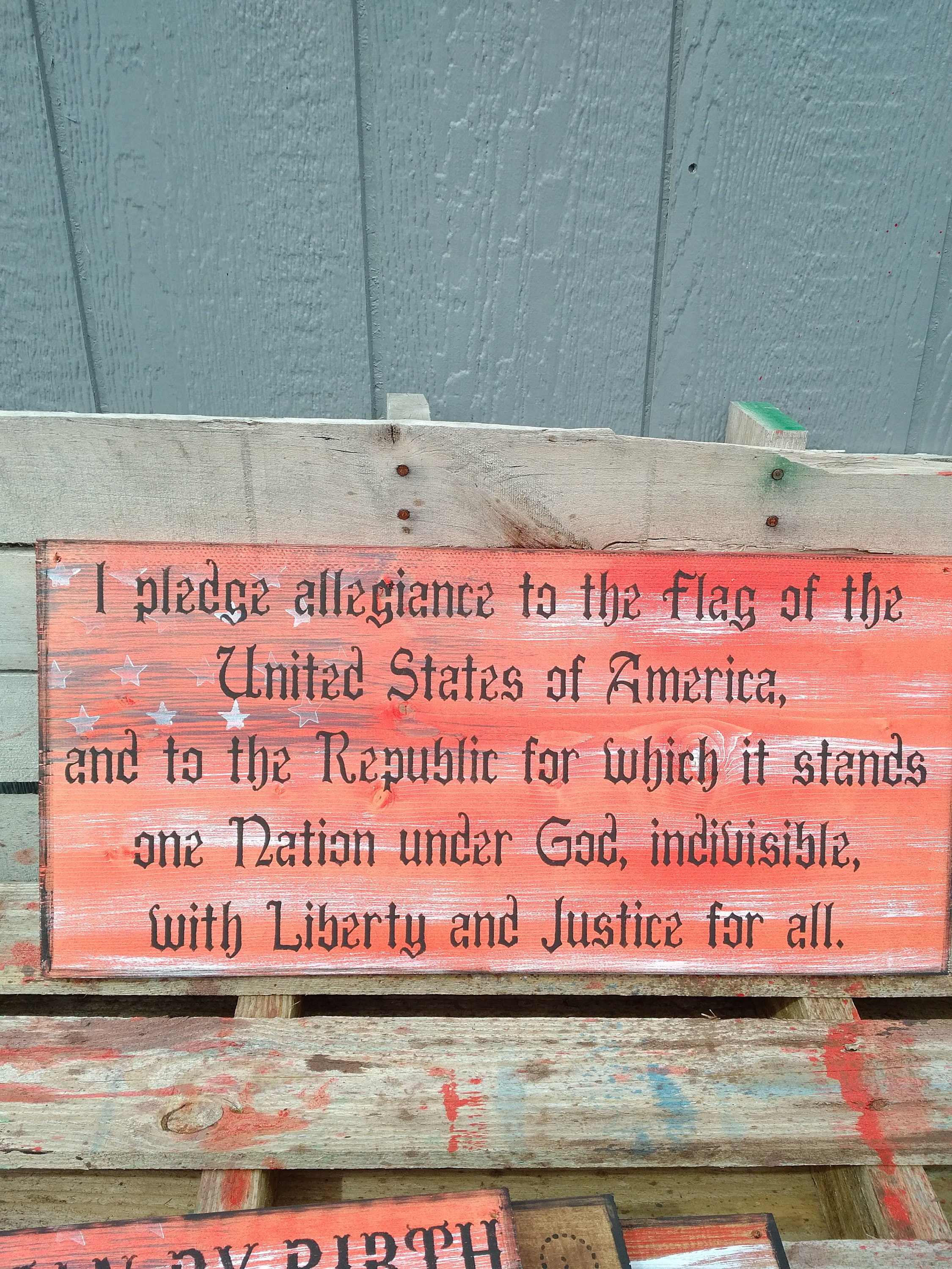 The USA Pleade of Allegiance Dign, Usa Military Sign, Proud Patriot ...