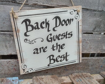 BACK DOOR FRIENDS ARE BEST Sign Porch Plaque You Choose Colors! BACK DOOR FRIENDS ARE BEST Sign Porch Plaque You Choose Colors!