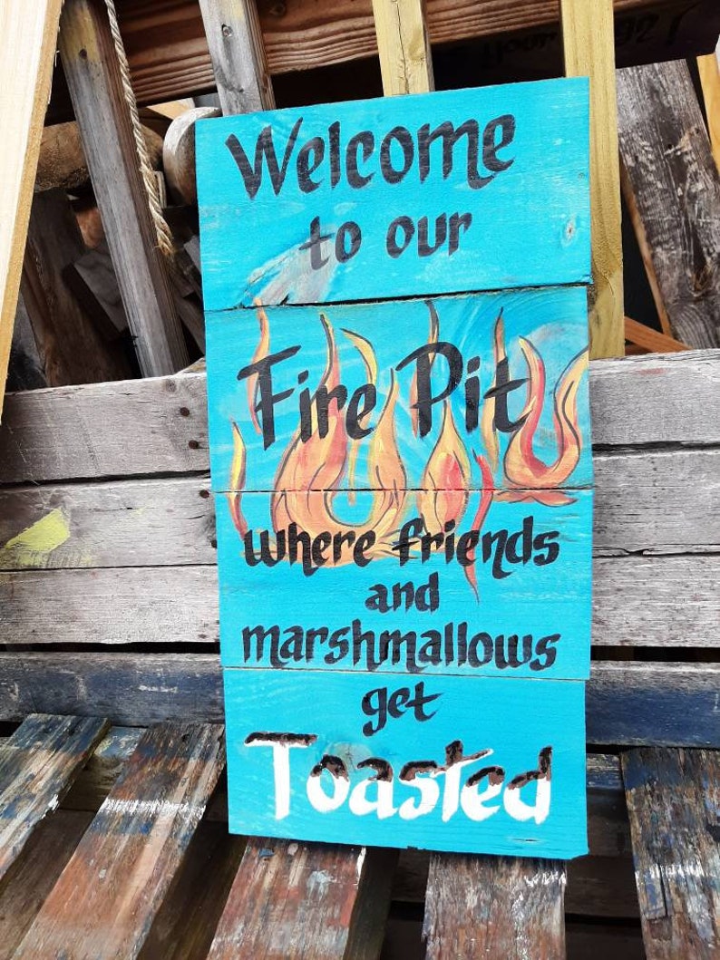 to Our Fire Pit Where Friends and Marchmellows Get Etsy