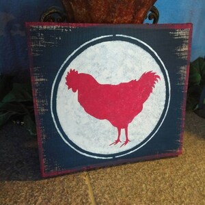Farmhouse Decor Chicken Silhouette Chicken Sign Country Living Barn Sign Chicken Farmer Sign Village Farmhouse Rustic Wall Hanging USA Made