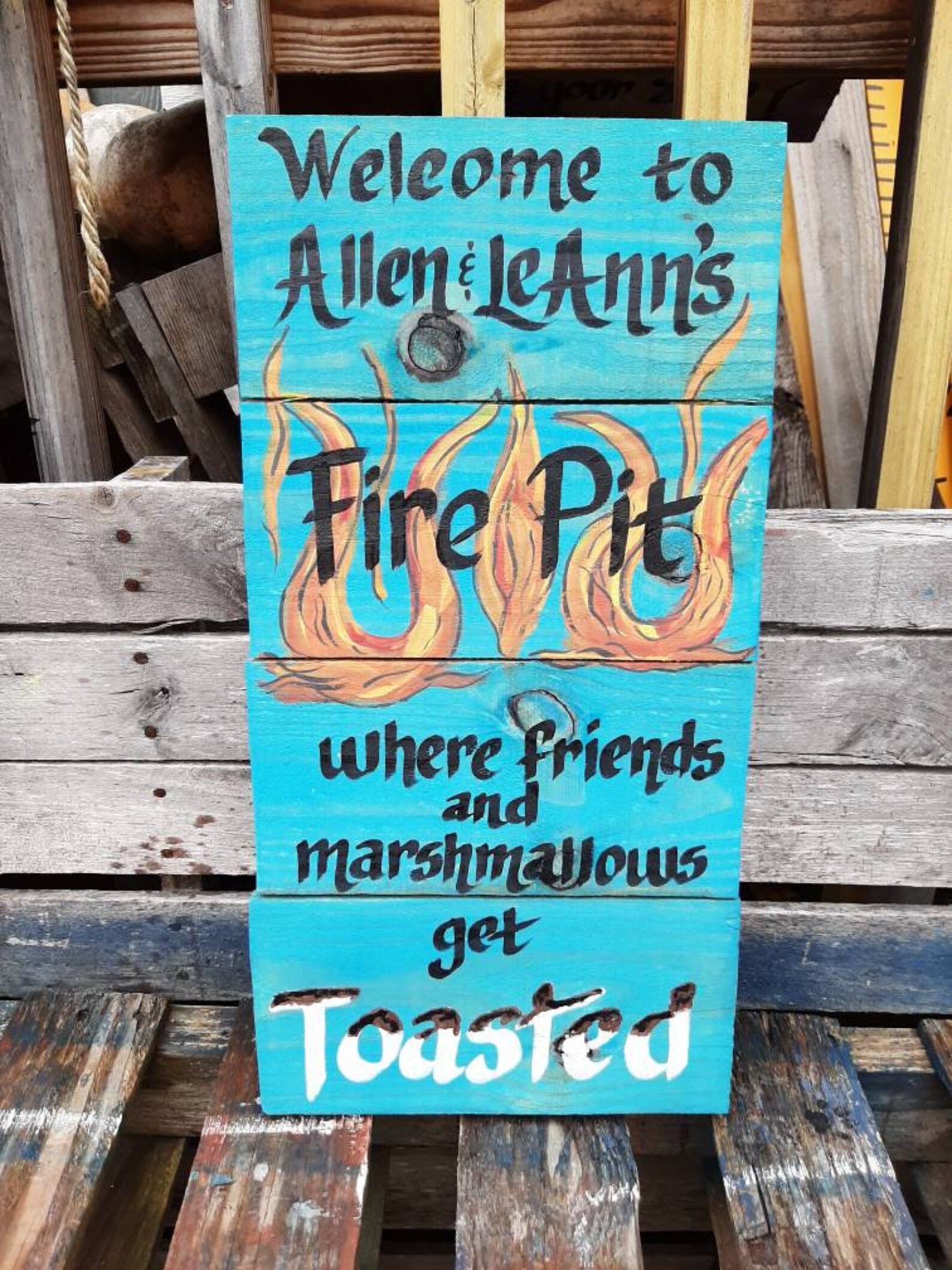 to Our Fire Pit Where Friends and Marchmellows Get Etsy