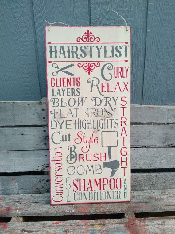 Hair Stylist Sign Beauty Shop Sign Hair Salon Sign Beauty Etsy