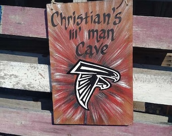 Atlanta Falcolns Sign,Atlanta Pride,Panthers,Football Sign,Red Black Falcolns Football,Falcolns Man Cave,Atlanta Falcolns She Den Sign