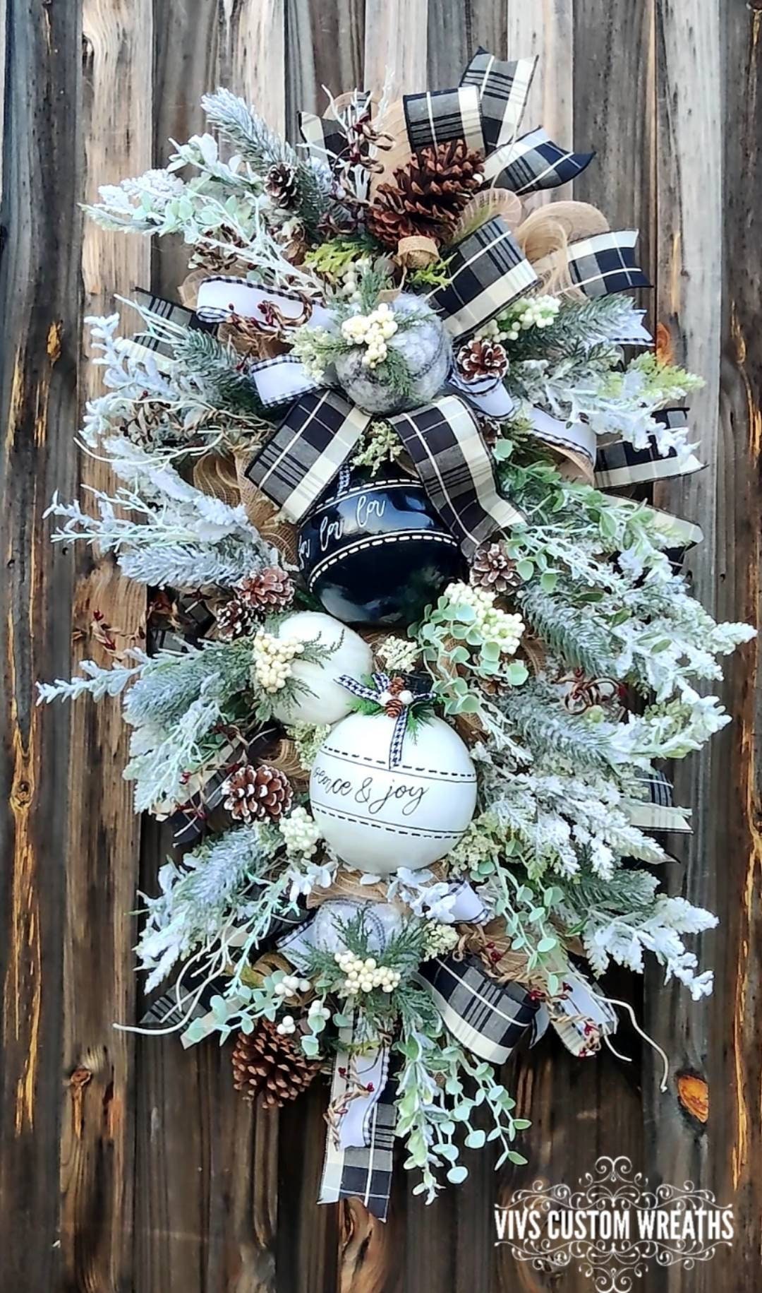 Christmas Swag, Front Door Swag, Jingle Bells Swag, XL Christmas  