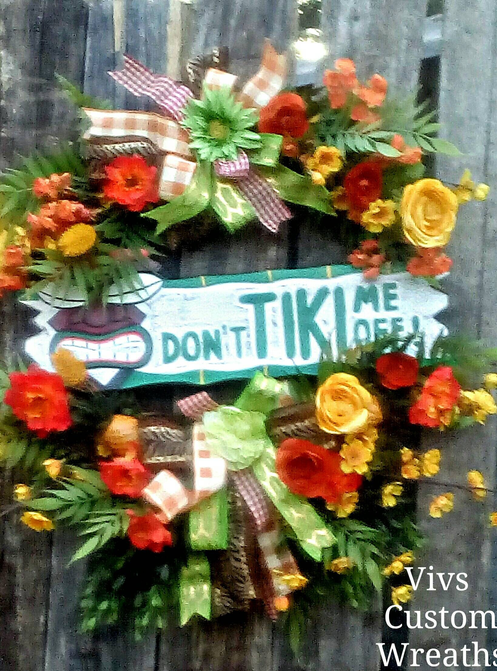 Summer Wreath For Front Door Patio Tiki Tropical Summer Wreath For Front Door Patio Tiki Tropical Beach