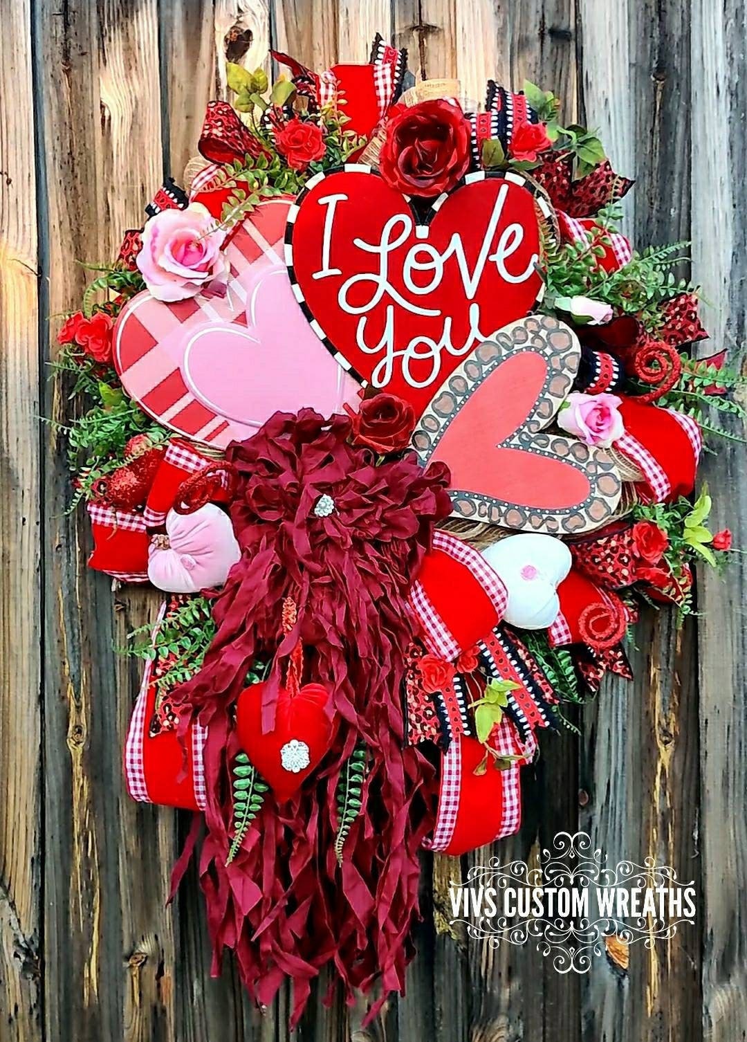 Valentines Wreath, Front Door Wreath, Valentines Day Wreath