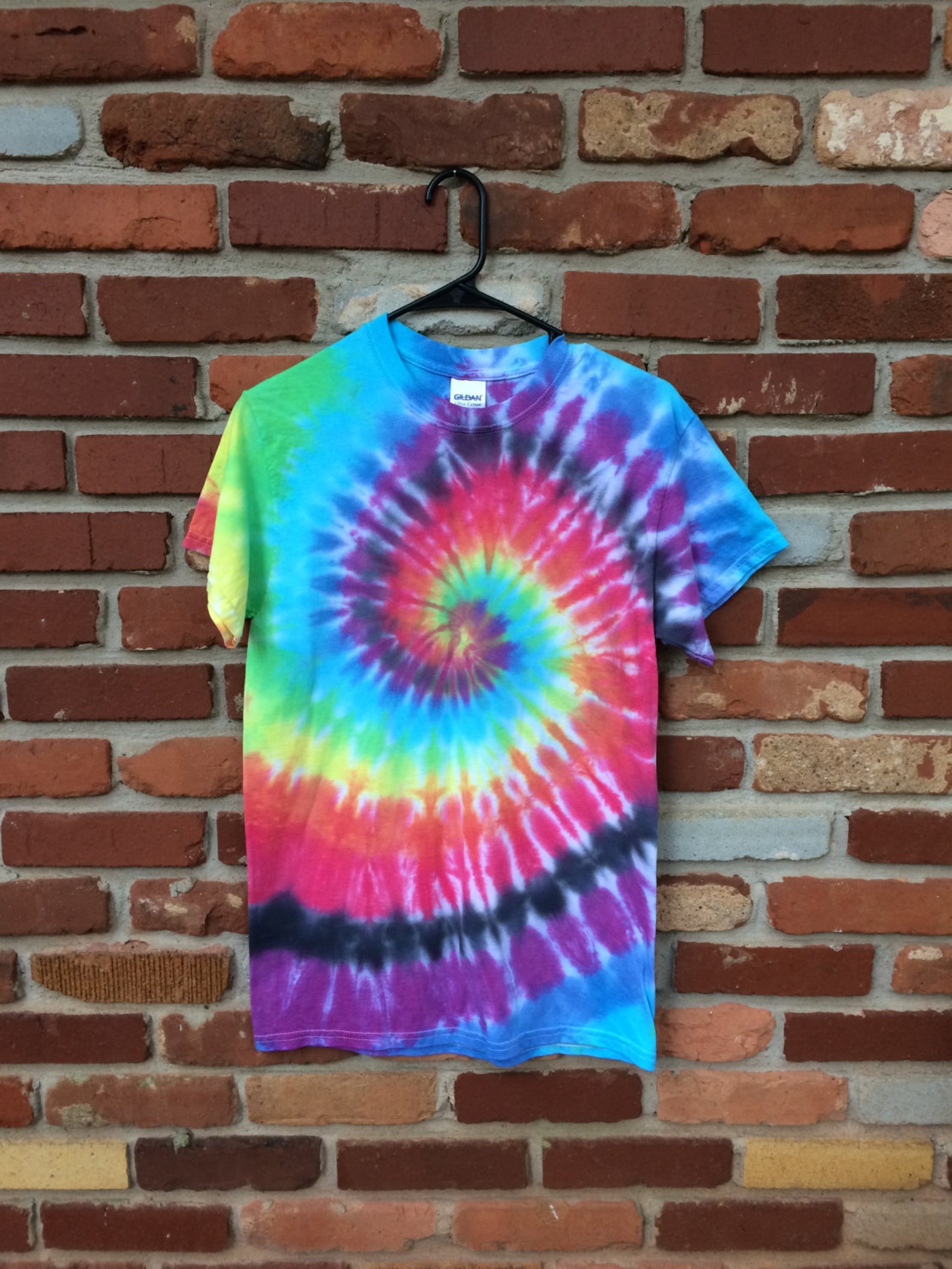 SOLD Tie Dye Shirt Short Sleeve Rainbow Swirl Small | Etsy