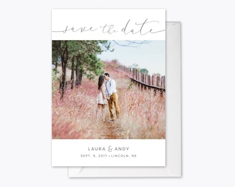 Perfect Love Photo Save the Date printable
