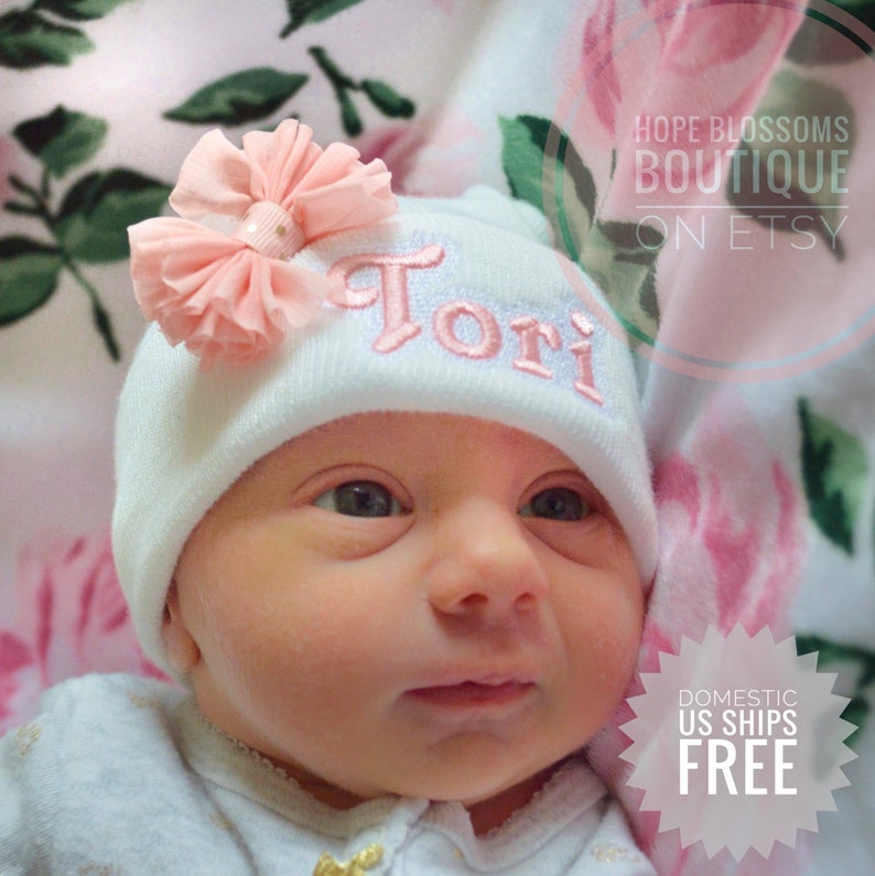 baby hats with bows