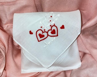 Handmade Sachet Made from A Vintage Handkerchief Hostess Gift Houswarming Birthday