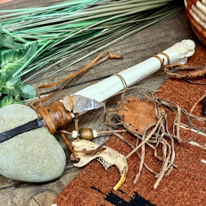 11" Native American Spirit Deer Bone Tomahawk -Navajo
