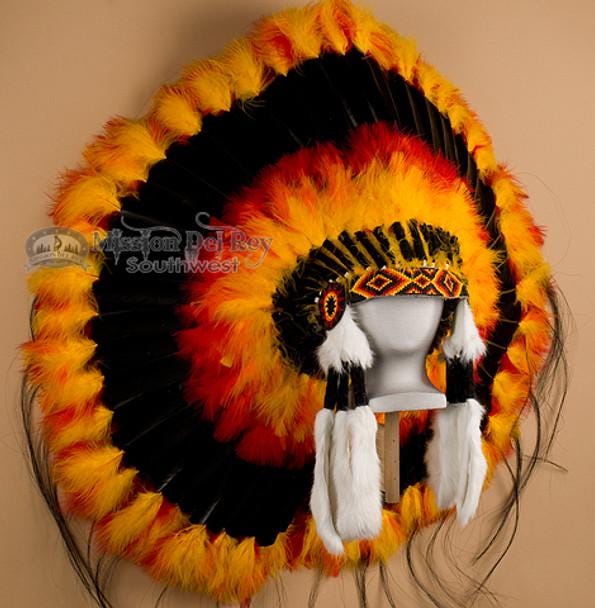 pow wow tobacco accessories & nvlts Native American Pow Wow Regalia Headdress -warbonnet