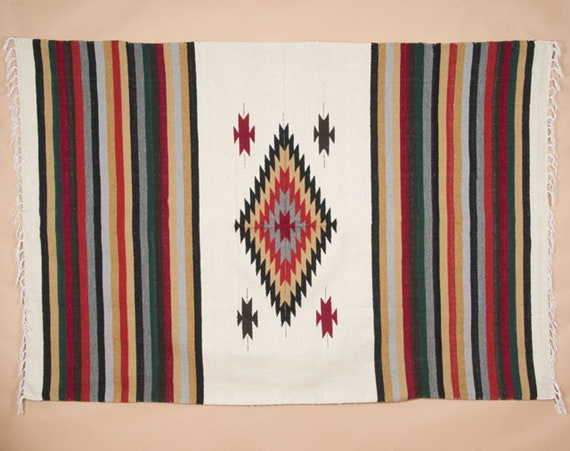 069082● SEVEN BY SEVEN MEXICAN BLANKET Mexican Style Blanket 5x7 -Mazatlan (mb40a) - Mission Del