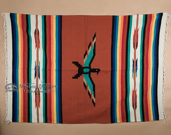 Southwest Thunderbird Blanket 5'x7' -Rust