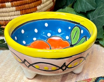 5.25" Mexican Talavera Footed Salsa Bowl