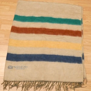 Hudson Bay Style Alpaca Blanket 64x80 -Tan