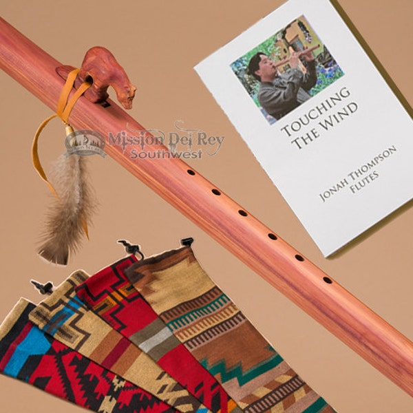 Cedar Flute & Bag Pack Native American -Bear F#