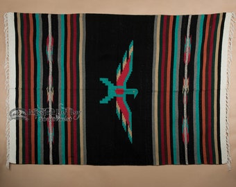 Southwest Thunderbird Blanket 5'x7' -Black