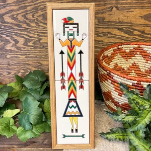 Navajo Indian Handcrafted Tile 17&quot;