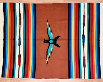 Southwest Thunderbird Blanket 5'x7' -Rust