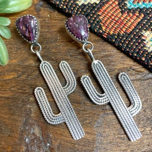 Navajo Silver Feather Earrings