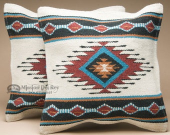Pair Southwest Wool Pillow Covers 18x18 -Laguna Style