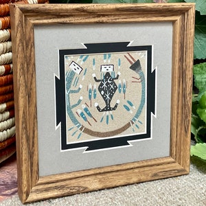 7&quot; Navajo Art Authentic Indian Sand Painting -Father Sky