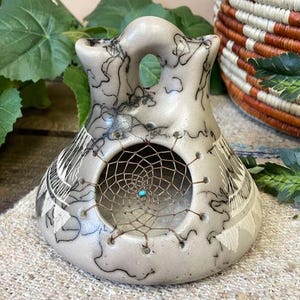 5&quot; Navajo Etched Dreamcatcher Vase