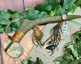 21.5" Antler Medicine Spirit Tomahawk -Navajo
