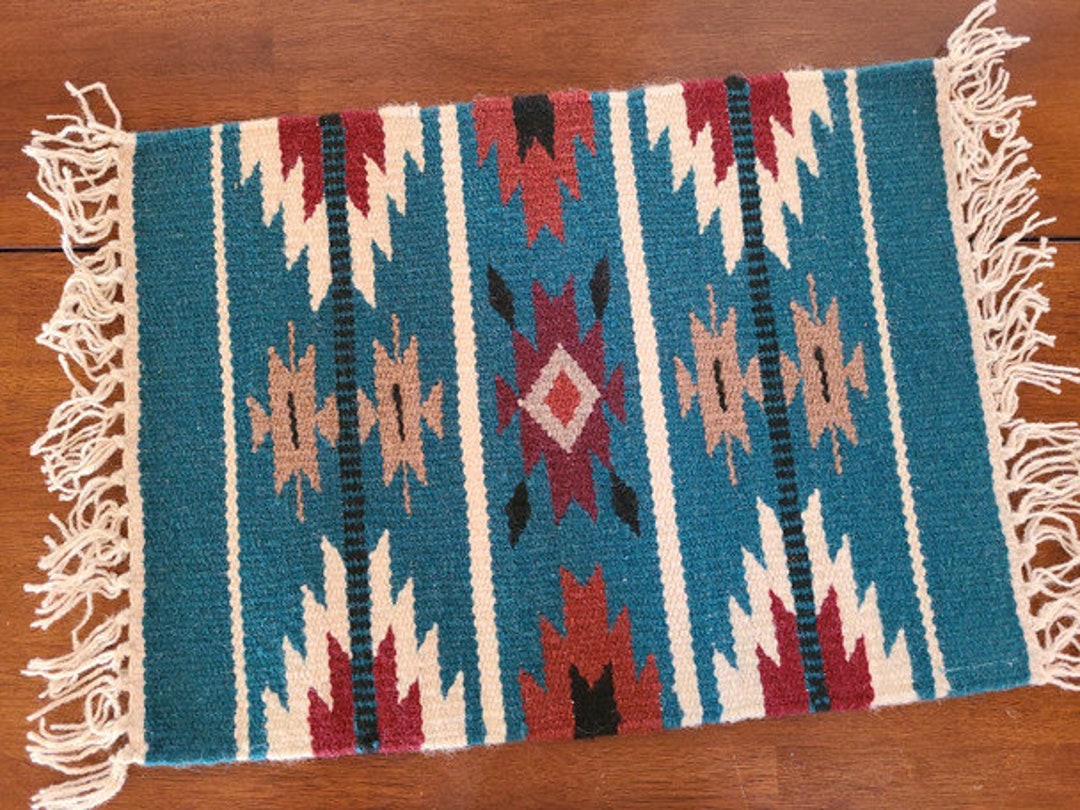 Wool Placemat Southwestern Design Etsy