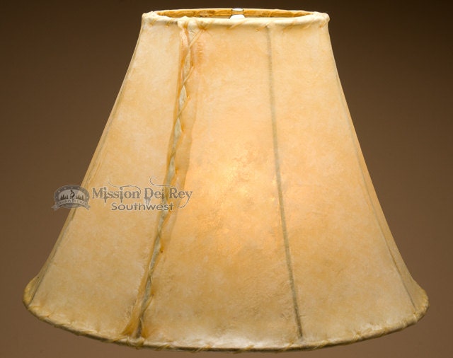 20 Bell Rawhide Lamp Shade Southwest 20 Bell Rawhide Lamp Shade Southwest, Painted Rawhide Lamp Shades